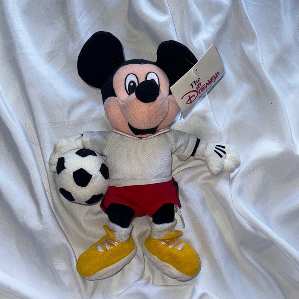 Disney Mickey Soccer Beanie Baby 10” - Picture 2 of 2